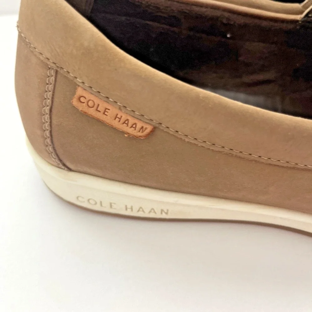 Cole Haan Shoes Men's Slip On Loafer Drivers 8.5M Tan Nubuck Preppy Coastal